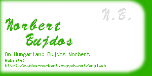 norbert bujdos business card